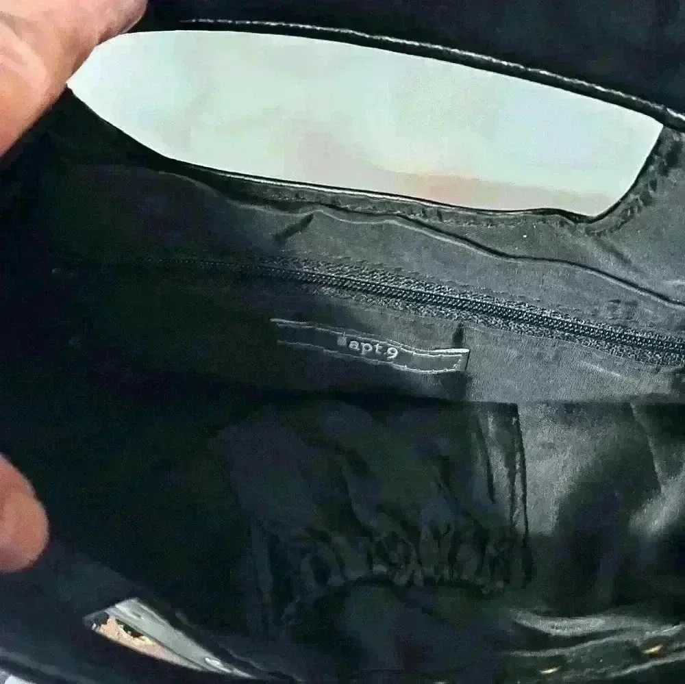 Apt. 9 vintage style Black and Gold Floral Clutch - Picture 3 of 7